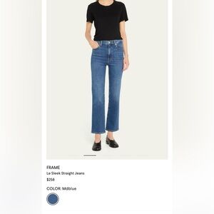 Frame Denim Women's Classic Blue Straight Leg Jeans